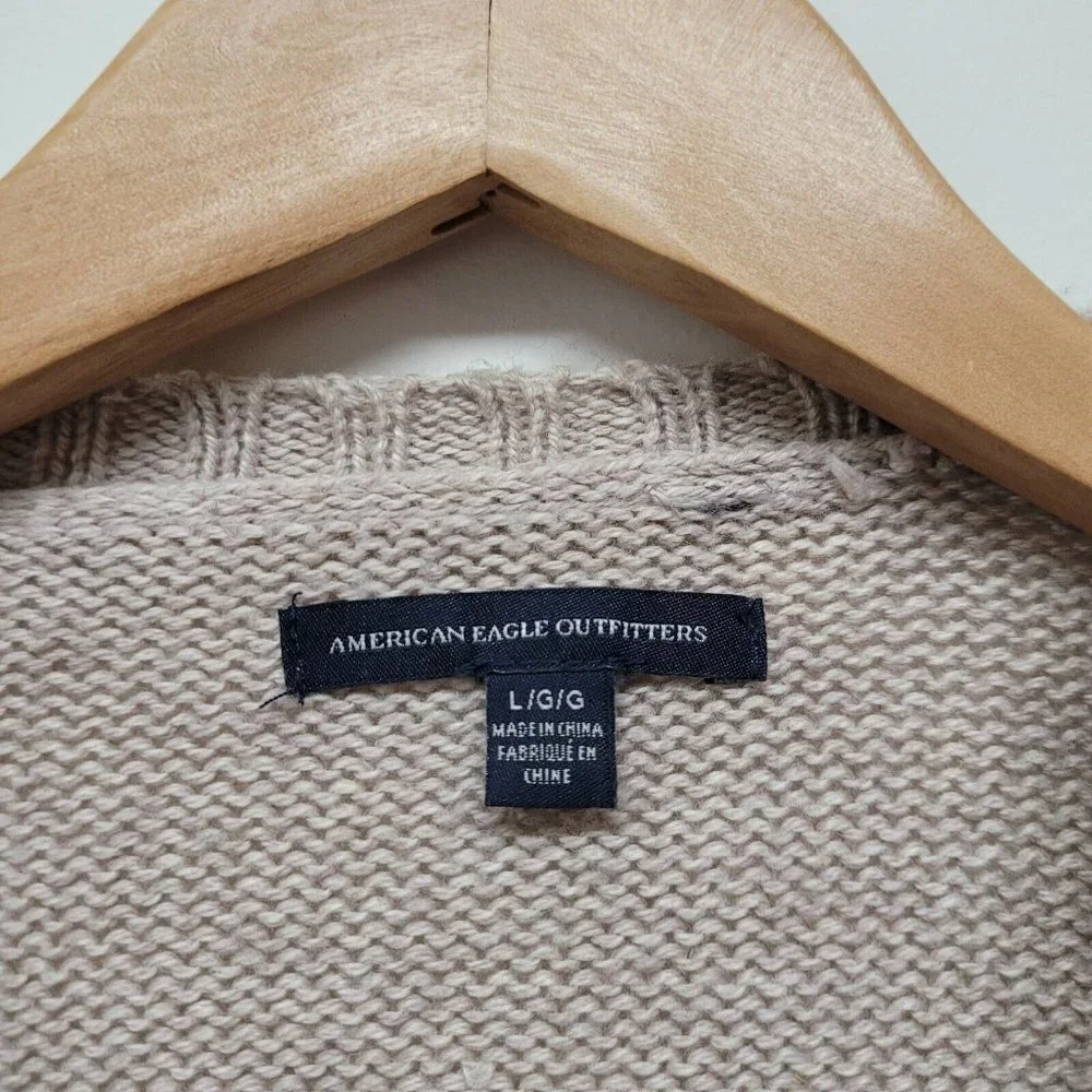 American Eagle Outfitters AEO Aztec Open Front Cardigan Sweater Southwest Large